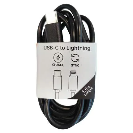Musthavz laadkabels USB-C> Lightning 1 meter Zwart