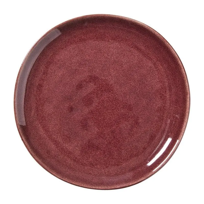 Ontbijtbord Toscane - bordeauxrood - ø20.5 cm
