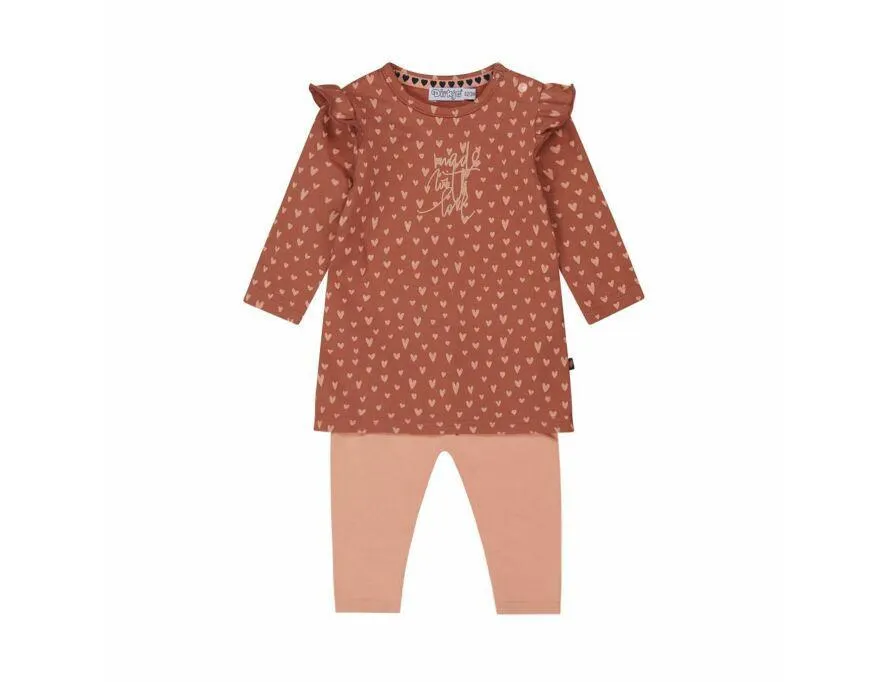 Set 2-delig | Jurk + Legging Dirkje DICAUG23 Smokey Pink