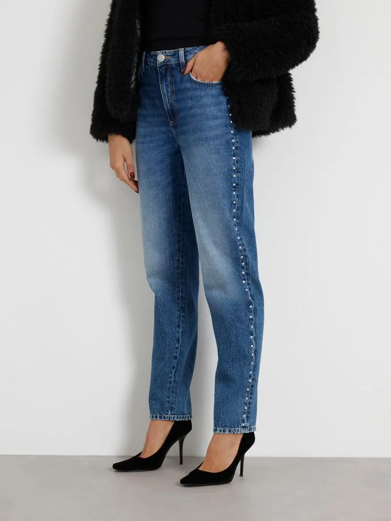 Mom jeans met hoge taille