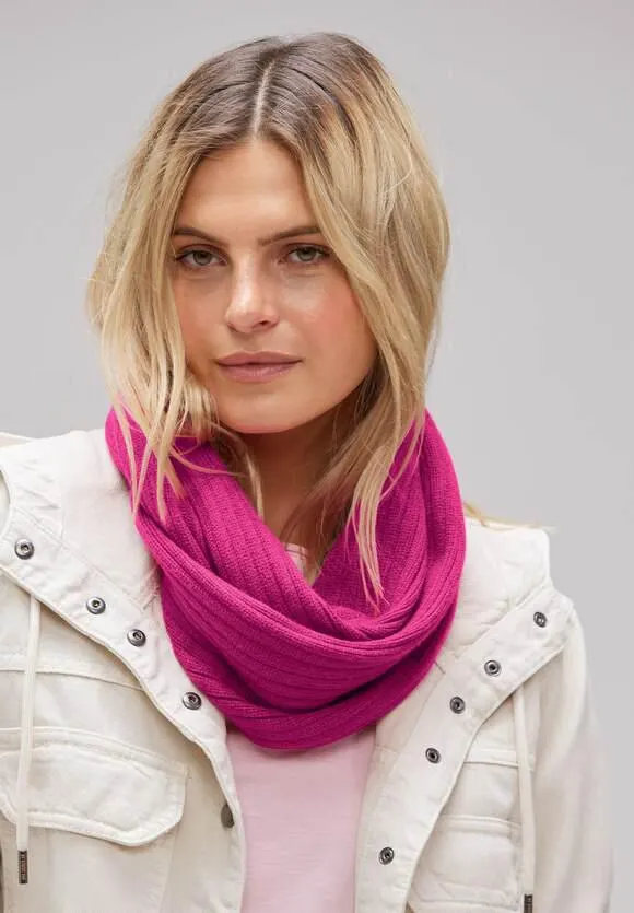 Ronde sjaal in effen kleur