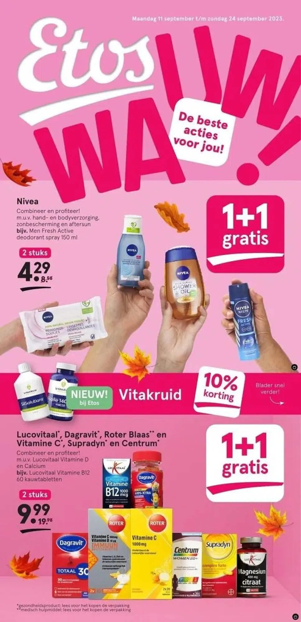 Etos folder van 11 september tot 24 september 2023 - Folder pagina 1