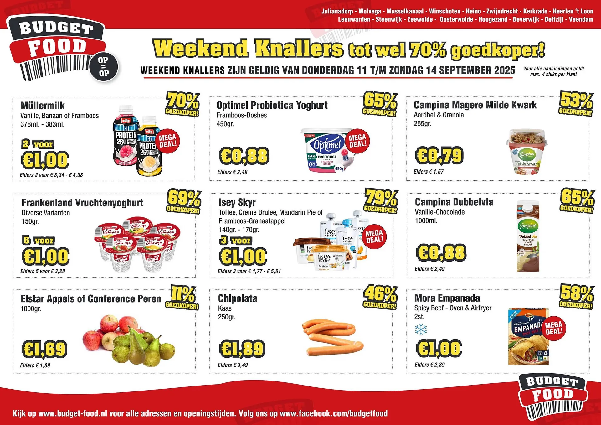 Budget Food folder van 11 september tot 14 september 2025 - Folder pagina 1