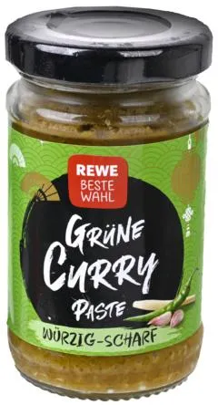 3 potten Rewe Beste Wahl Groene Curry Pasta 110g