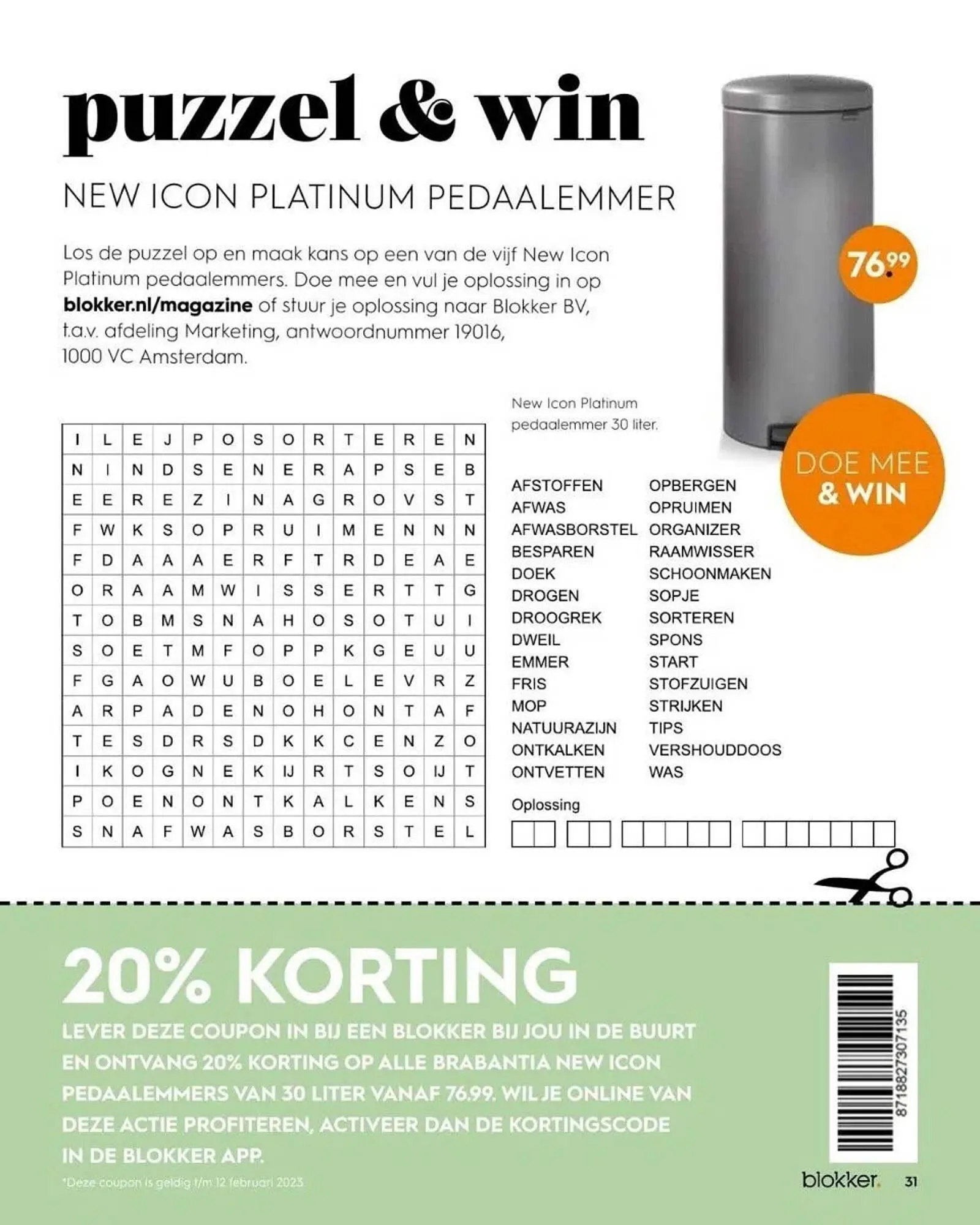 Blokker magazine van 23 januari tot 31 december 2023 - Folder pagina 31
