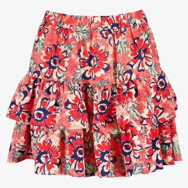 TwoDay dames rok met bloemenprint rood