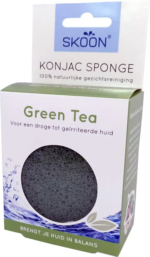 SKOON KONJAC SPONGE GREEN TEA 1S