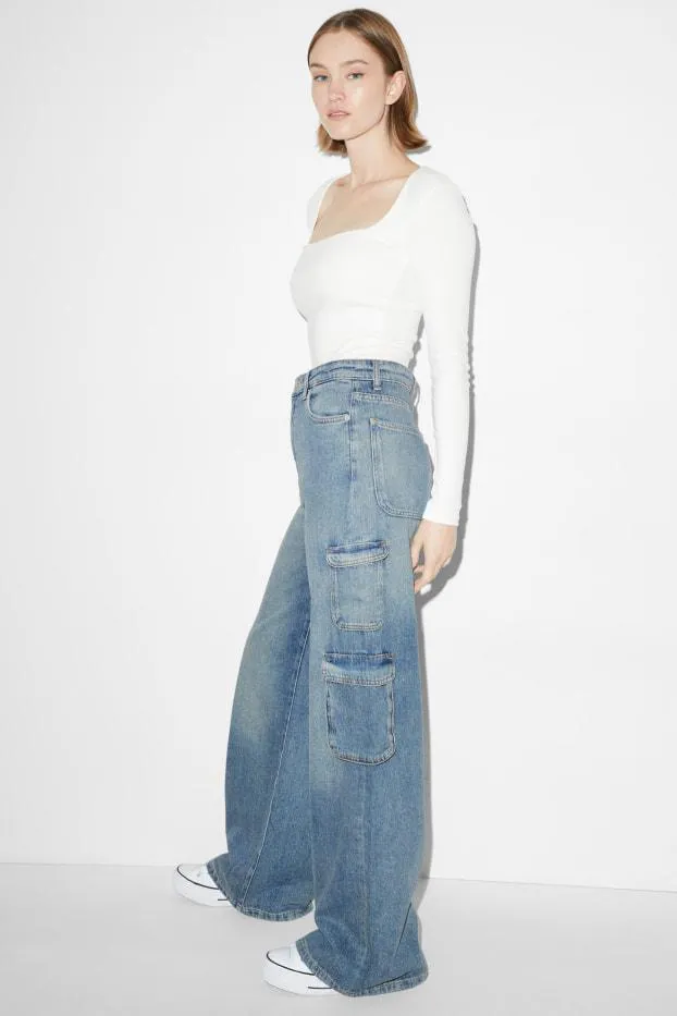 CLOCKHOUSE - wide leg jeans - high waist