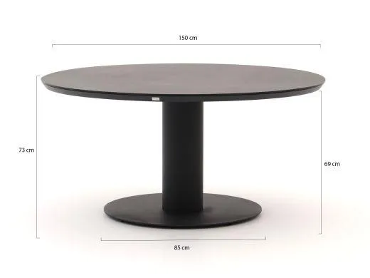 Intenso Busso/La Fonte ø 150cm dining tuinset 6-delig