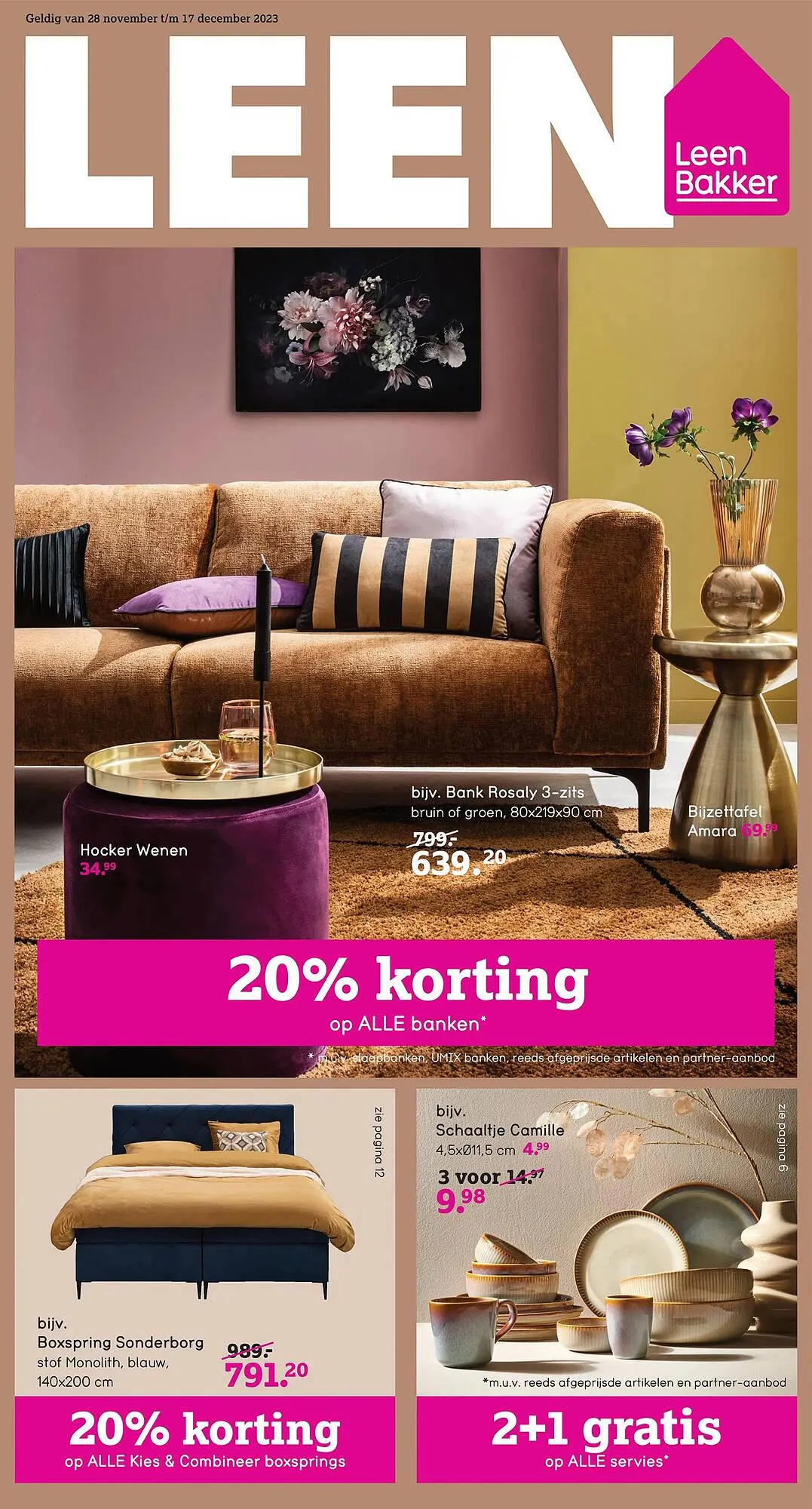 Leen Bakker folder van 28 november tot 17 december 2023 - Folder pagina 1