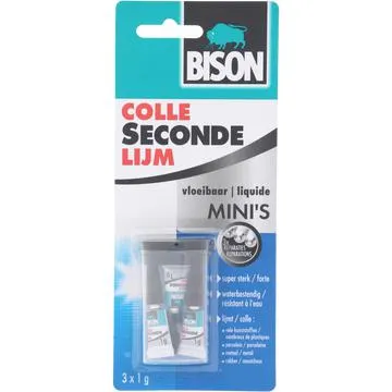Bison Secondelijm Mini's (1 gram), 3 stuks