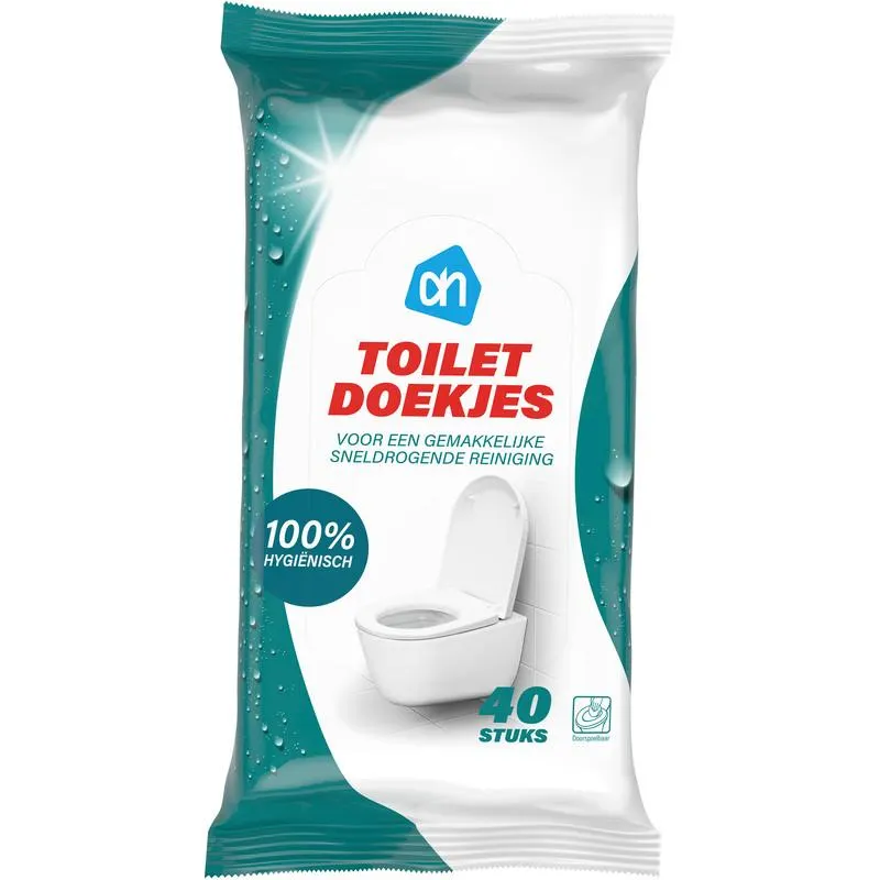 AH Toilet reinigingsdoekjes vochtig