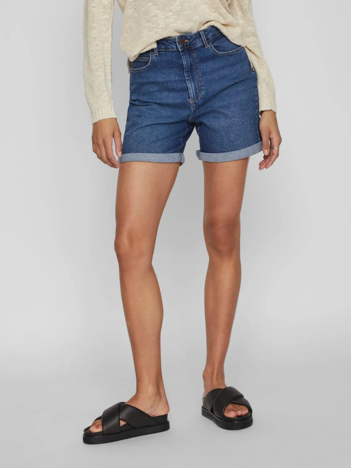 VIJO Shorts - Medium Blue Denim
