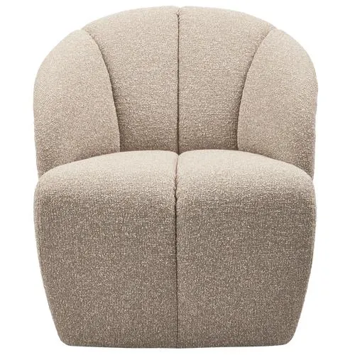 WOOOD draaifauteuil Mojo - Bouclé - Beige Melange - 75x68x77