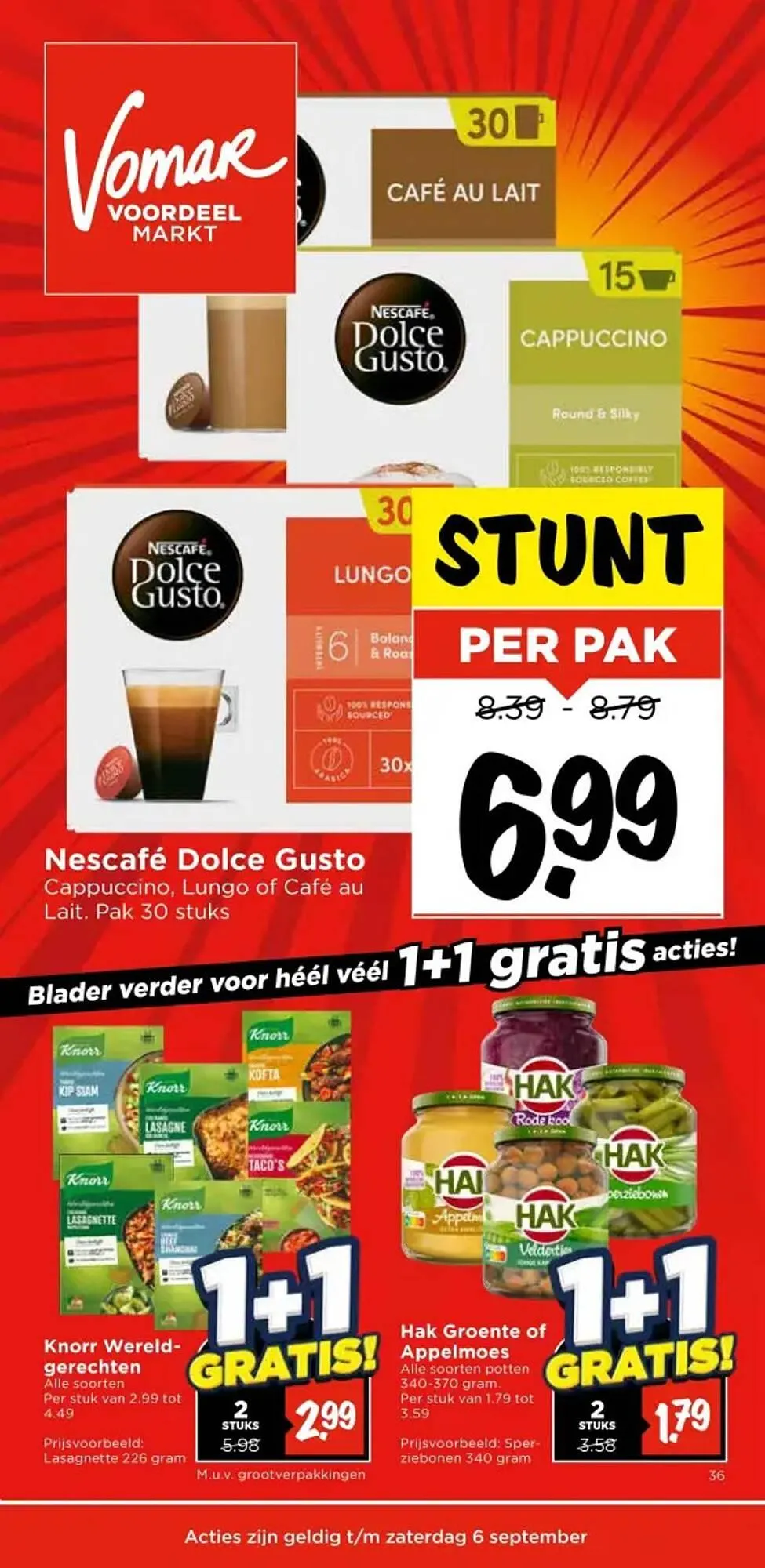 Vomar Voordeelmarkt folder van 4 september tot 6 september 2025 - Folder pagina 1