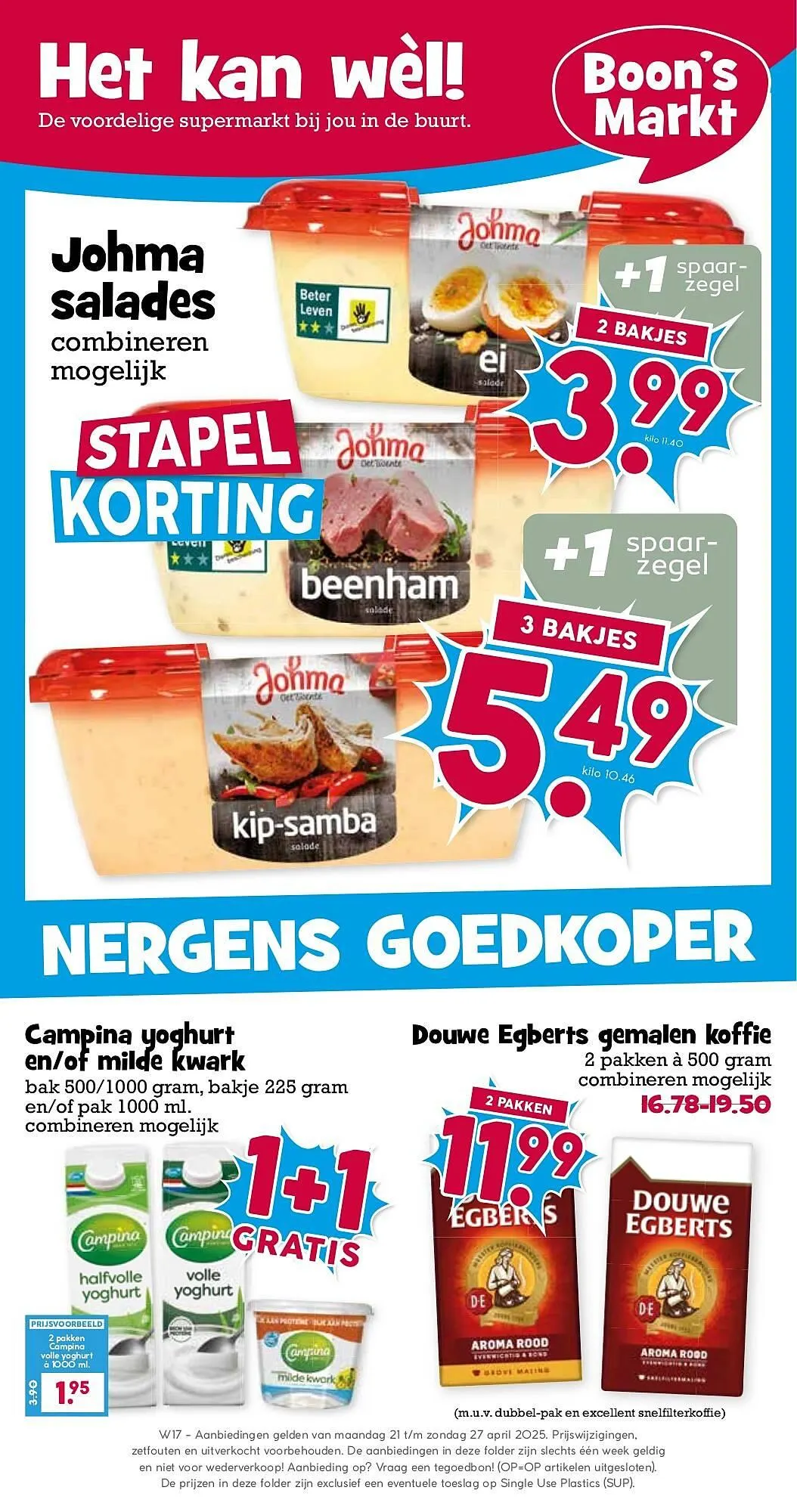 Boon`s Markt folder van 21 april tot 27 april 2025 - Folder pagina 1
