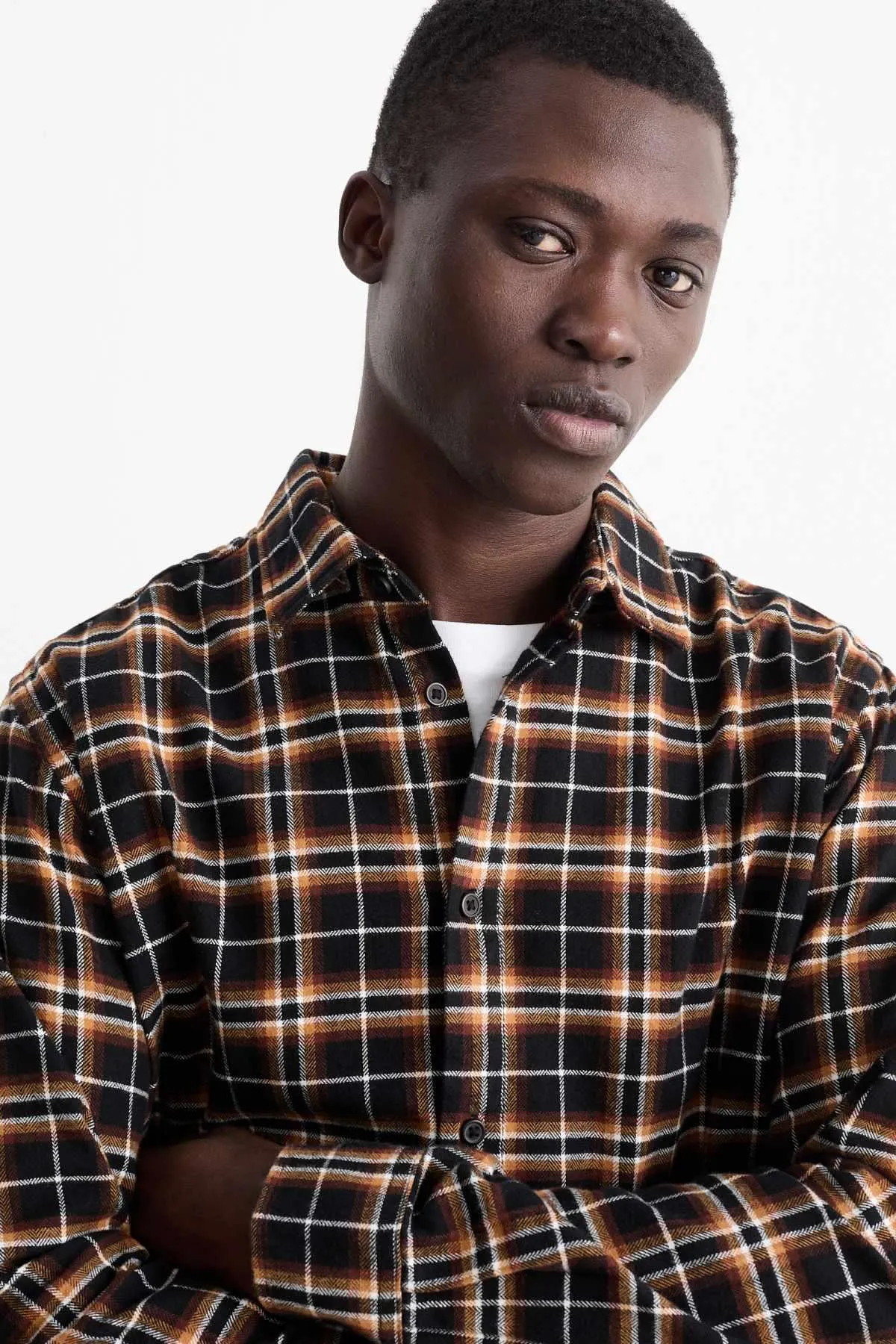 Flannel shirt - regular fit - kent collar - check