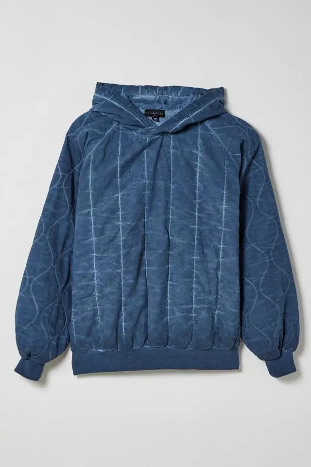 David Catalan Dyed Padded Hoodie Sweatshirt