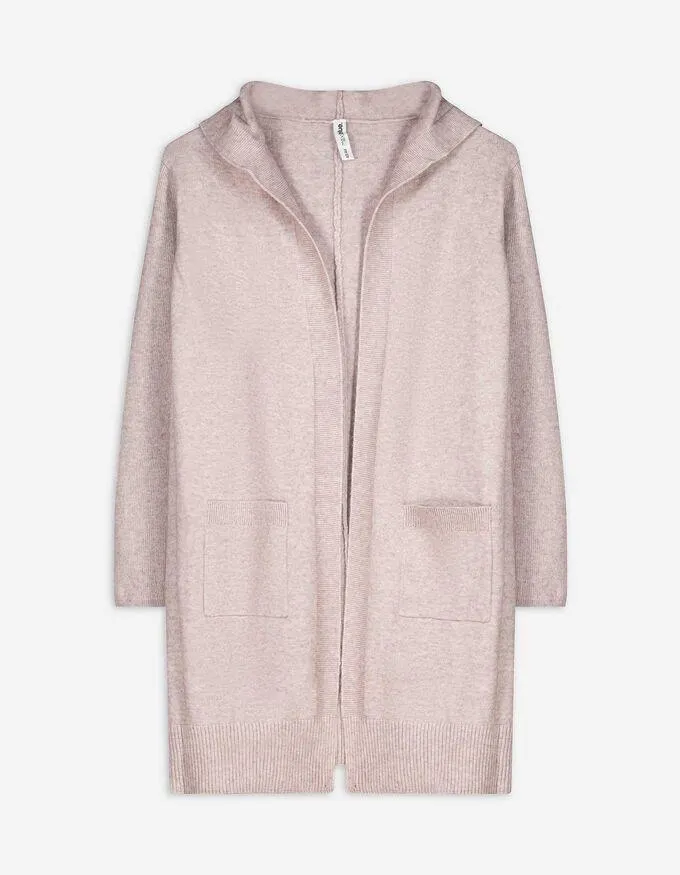 Lang vest - Wol look - beige