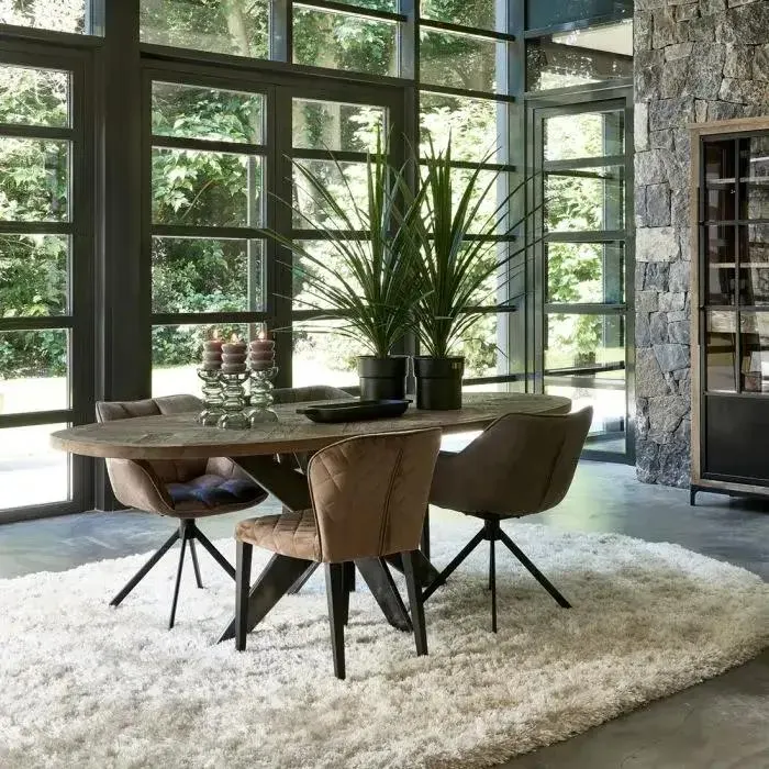 Eettafel - Ovaal Falcon Crest 230X150 - Oak/Black