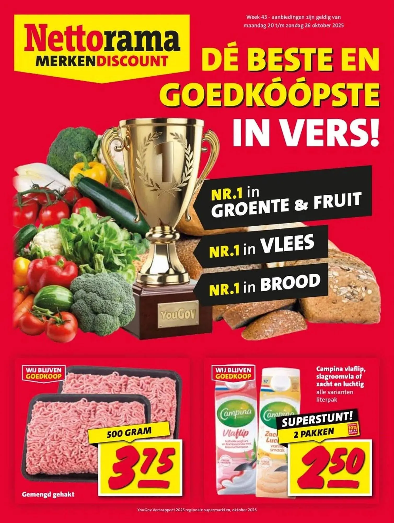 Nettorama folder van 20 oktober tot 26 oktober 2025 - Folder pagina 1