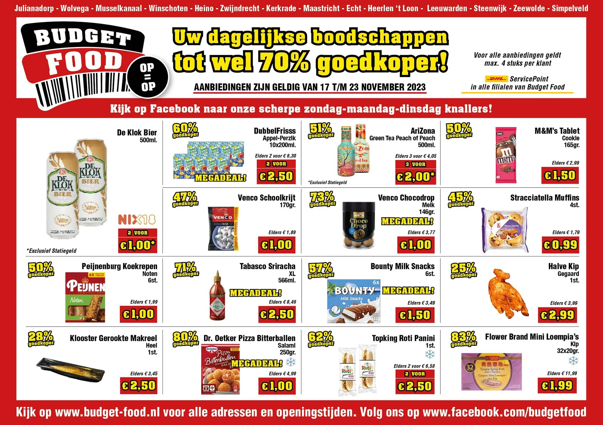 Budget Food folder van 17 november tot 23 november 2023 - Folder pagina 1