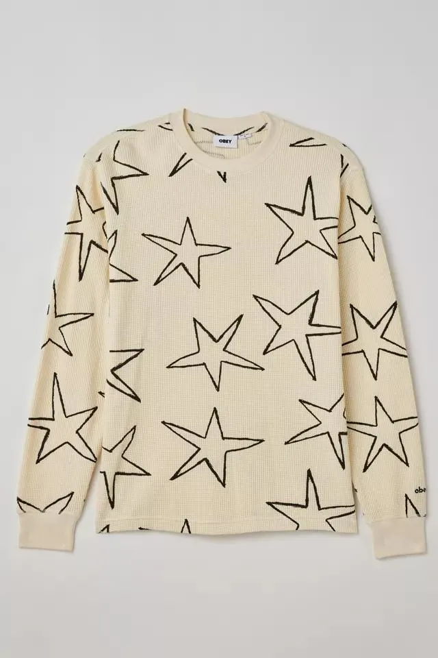 OBEY UO Exclusive Thermal Long Sleeve Tee