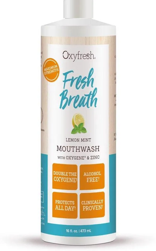 Oxyfresh Power Rinse Mondwater - Lemon-Mint - 473 ml