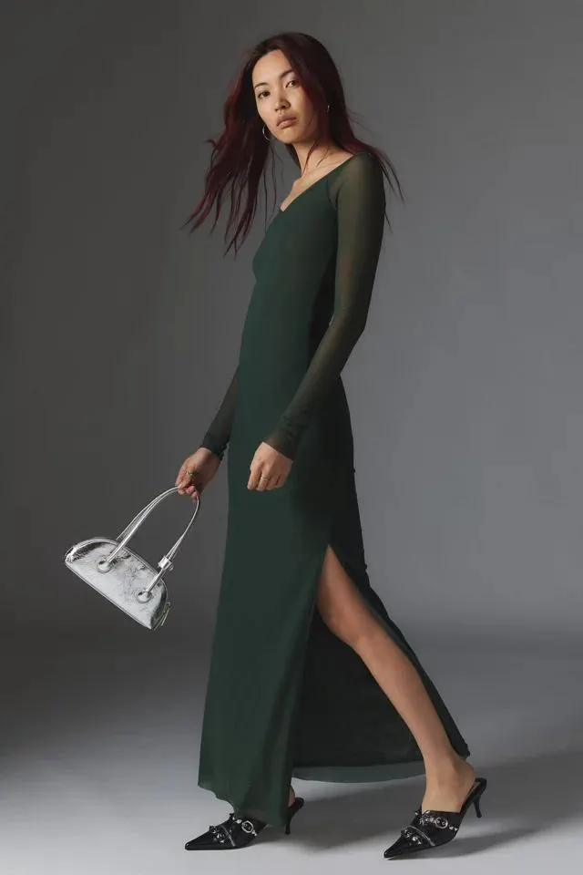Silence + Noise Dylan Off-The-Shoulder Maxi Dress