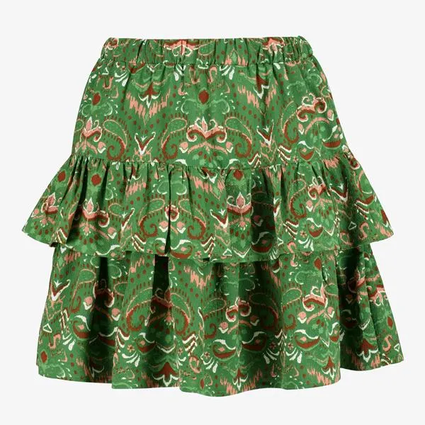 TwoDay dames rok groen met ruches