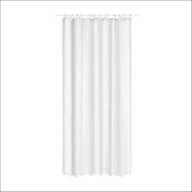 MARBEAUX Douchegordijn - Anti Schimmel - met Ringen - Wit - 180x200 cm - Polyester