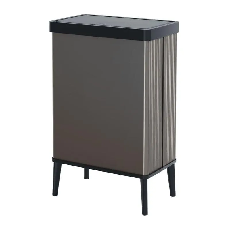 Curver prullenbak Verto - grijs/zwart - 54 liter