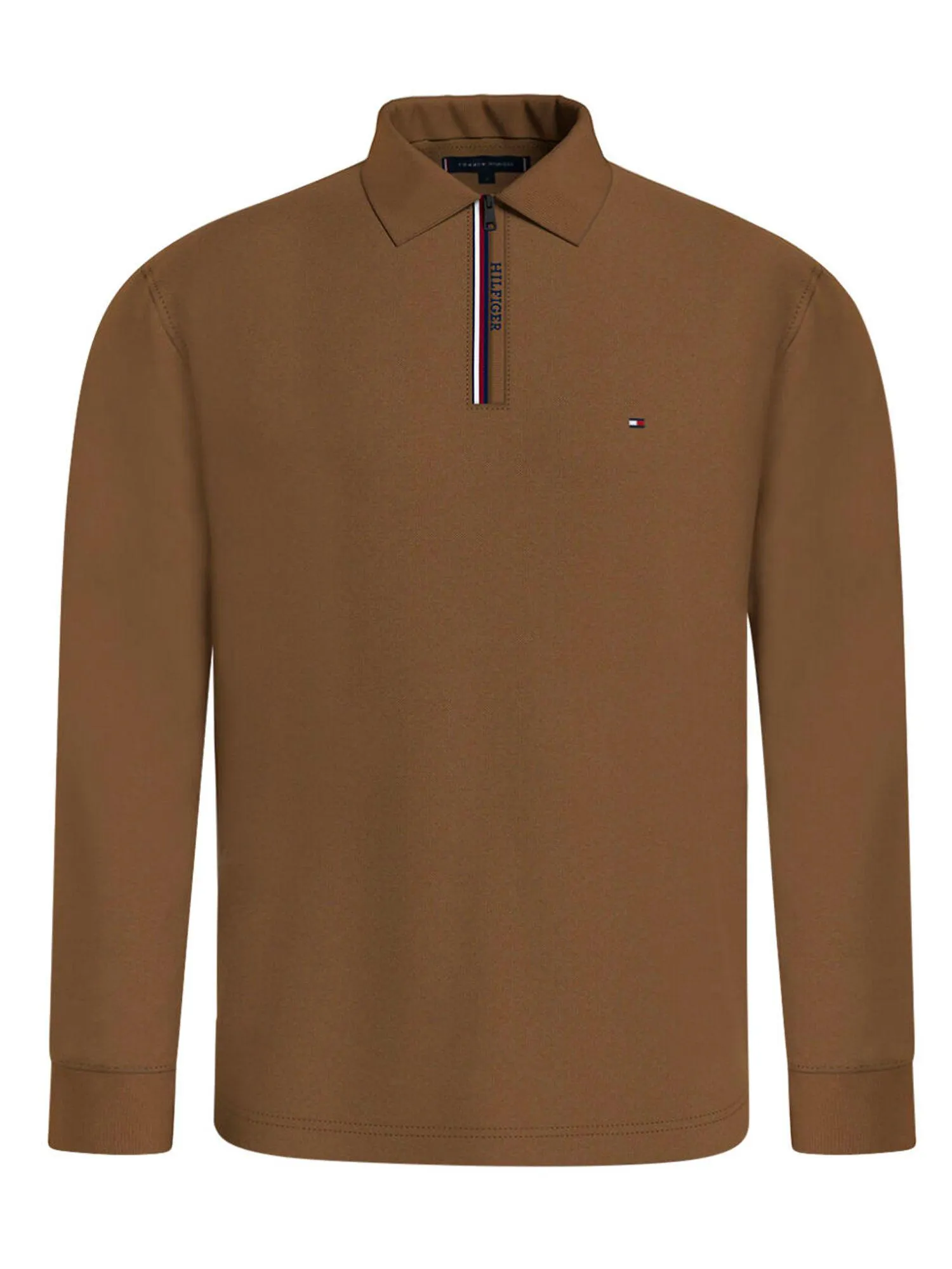 Polo met Rits Desert Khaki