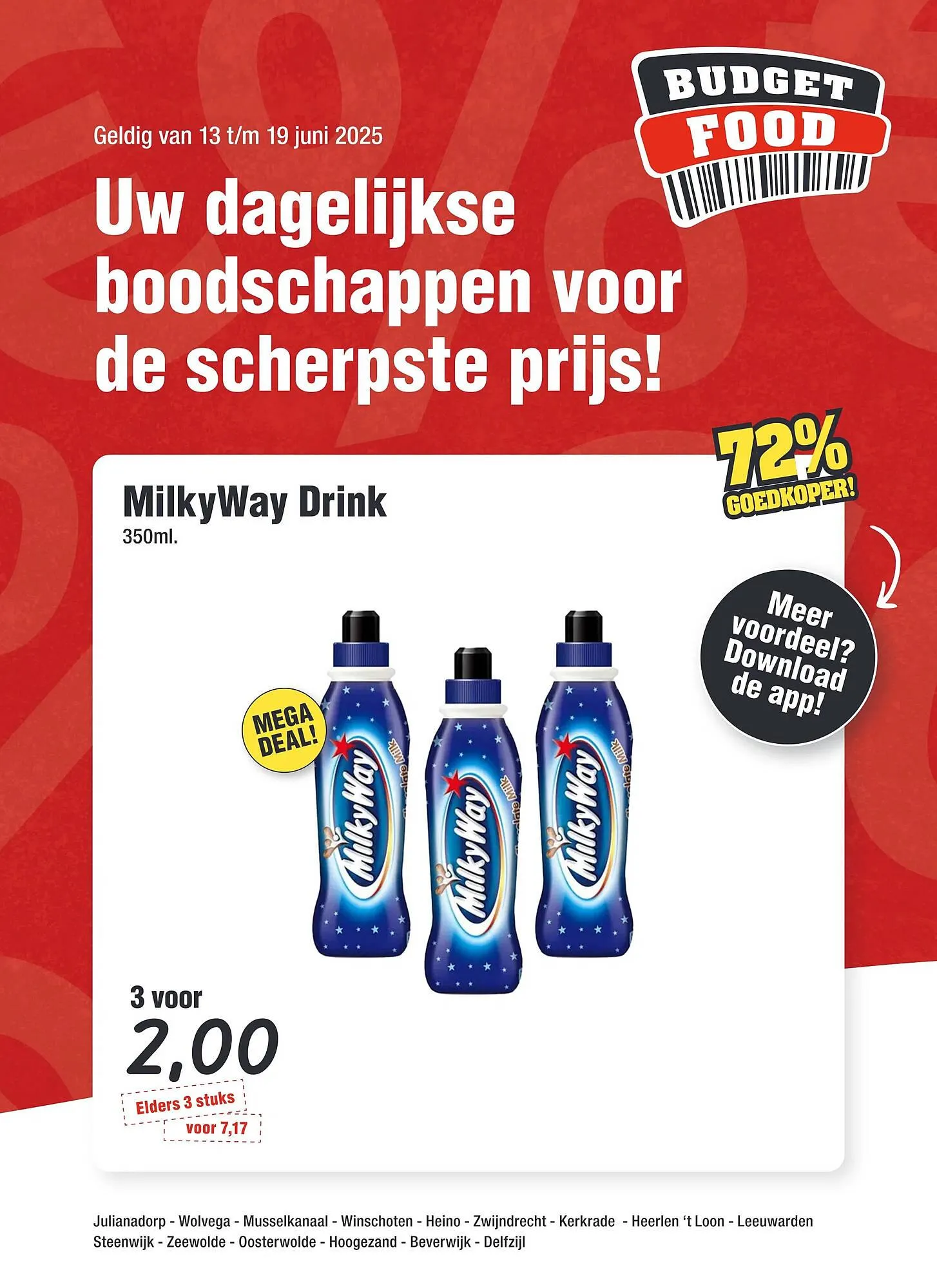 Budget Food folder van 13 juni tot 19 juni 2025 - Folder pagina 1