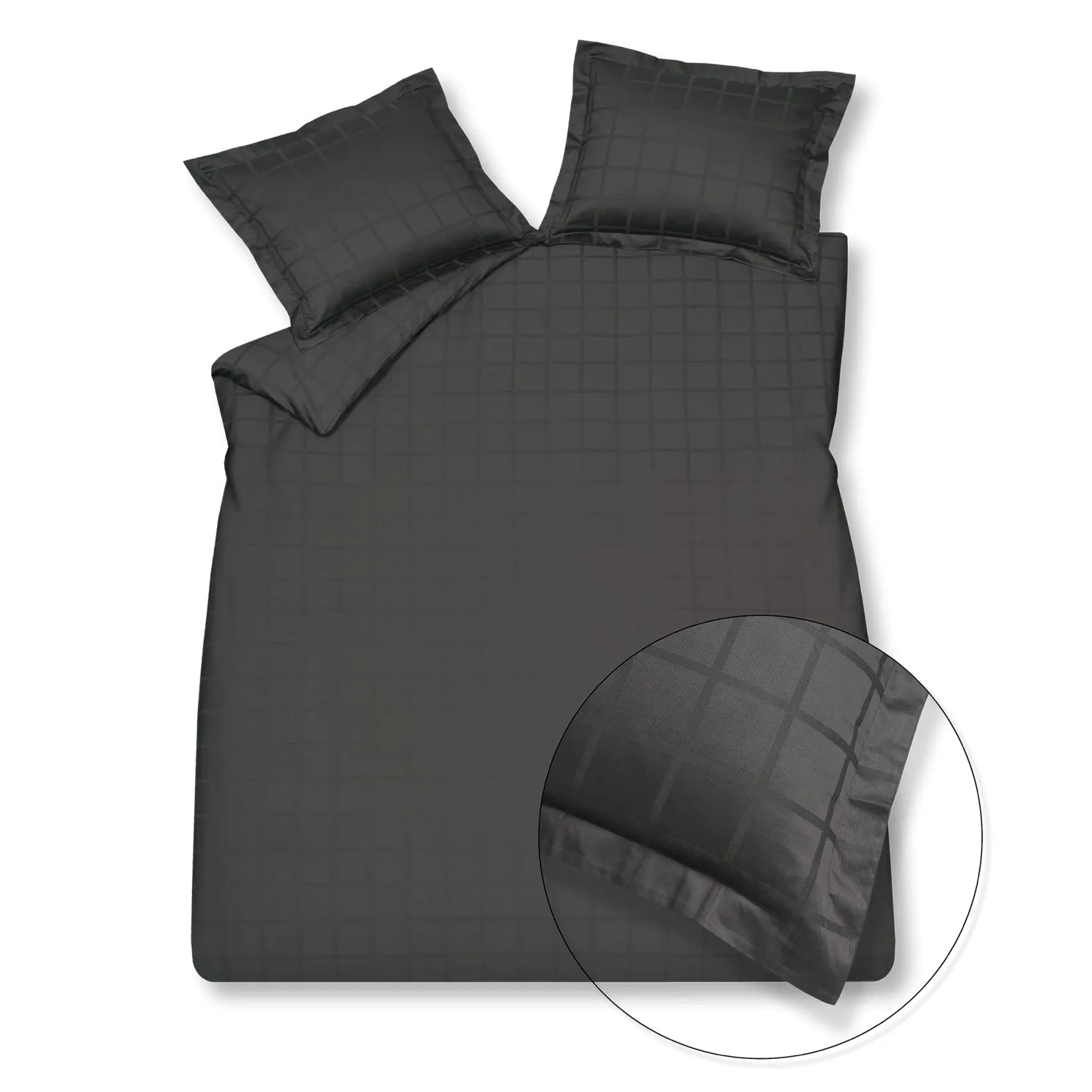 HOME 78 dekbedovertrek | off black