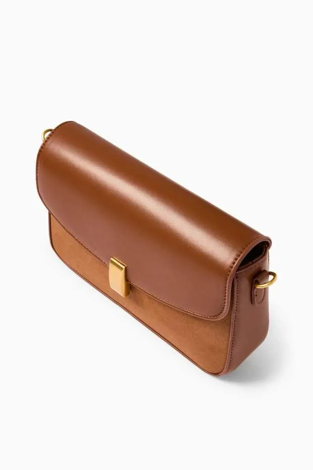 Schoudertas met afneembare draagriem - imitatieleer