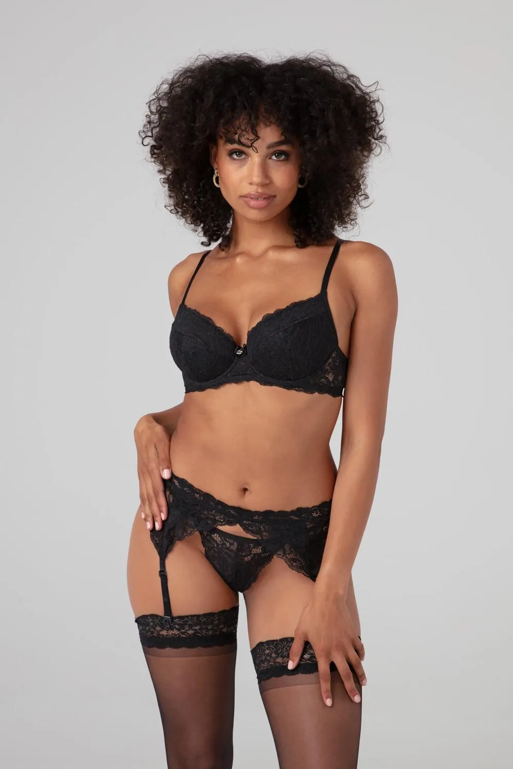 3-delige bh-set Seryna -zwart
