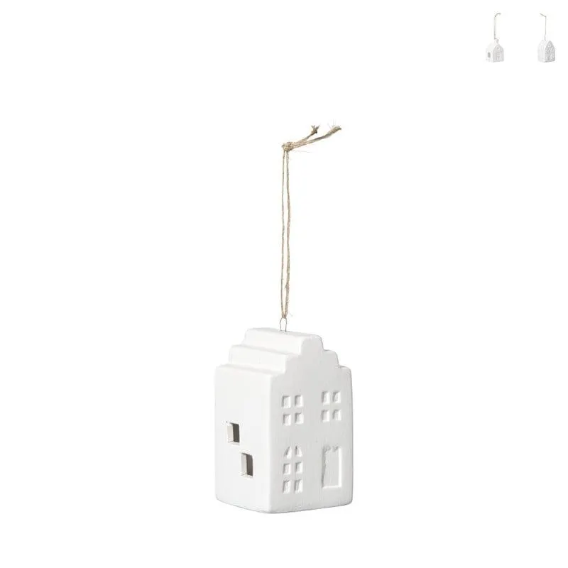 LED kersthuisje wit - 7.5x4.5x4.5 cm - diverse varianten