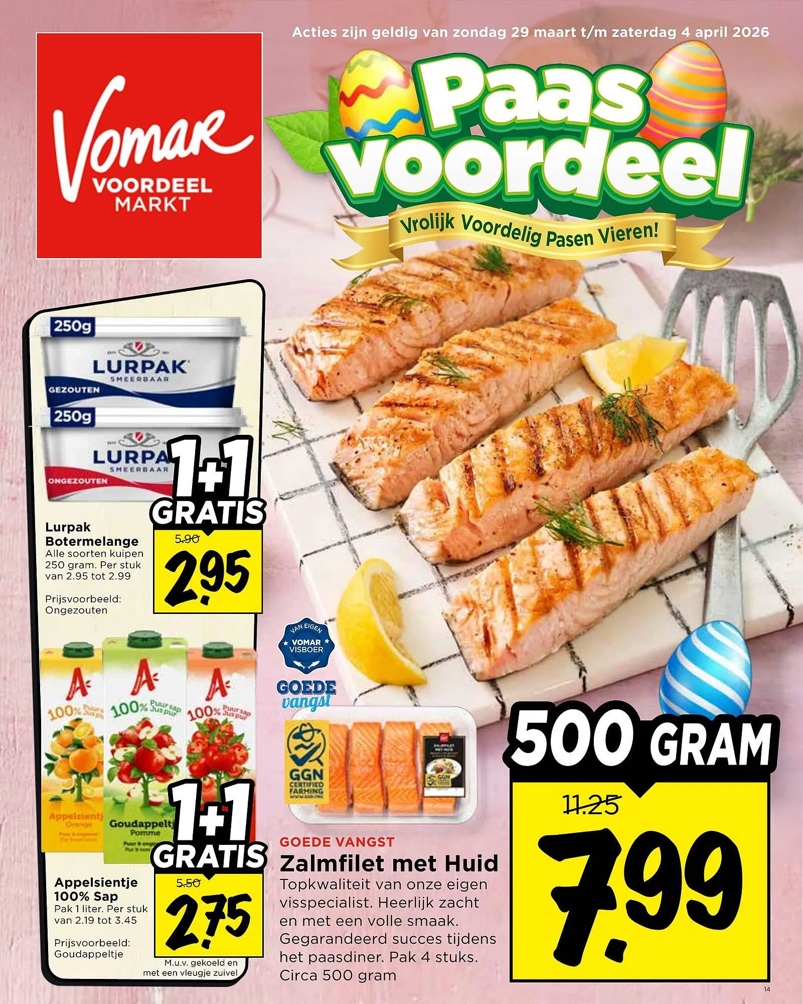 Vomar Voordeelmarkt folder van 29 maart tot 4 april 2026 - Folder pagina 1
