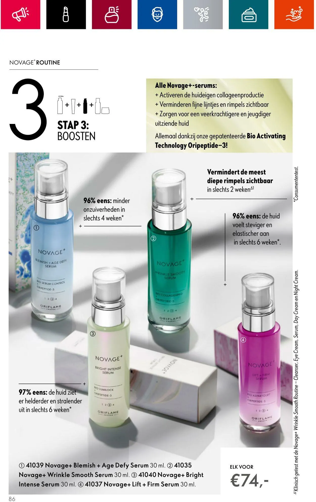 Oriflame Actuele folder van 28 juni tot 18 juli 2023 - Folder pagina 86
