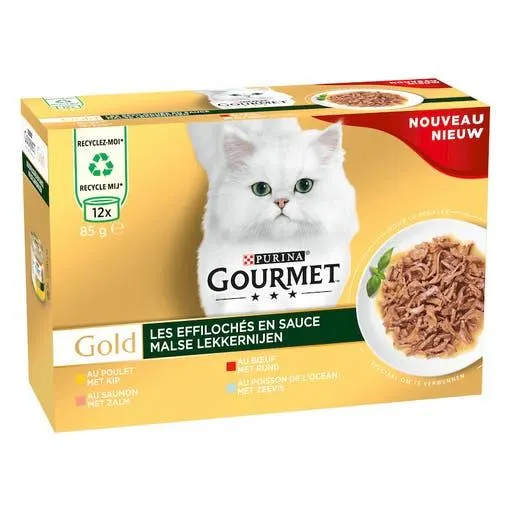 Natvoer voor katten Gold malse lekkernijen 12x 85 g