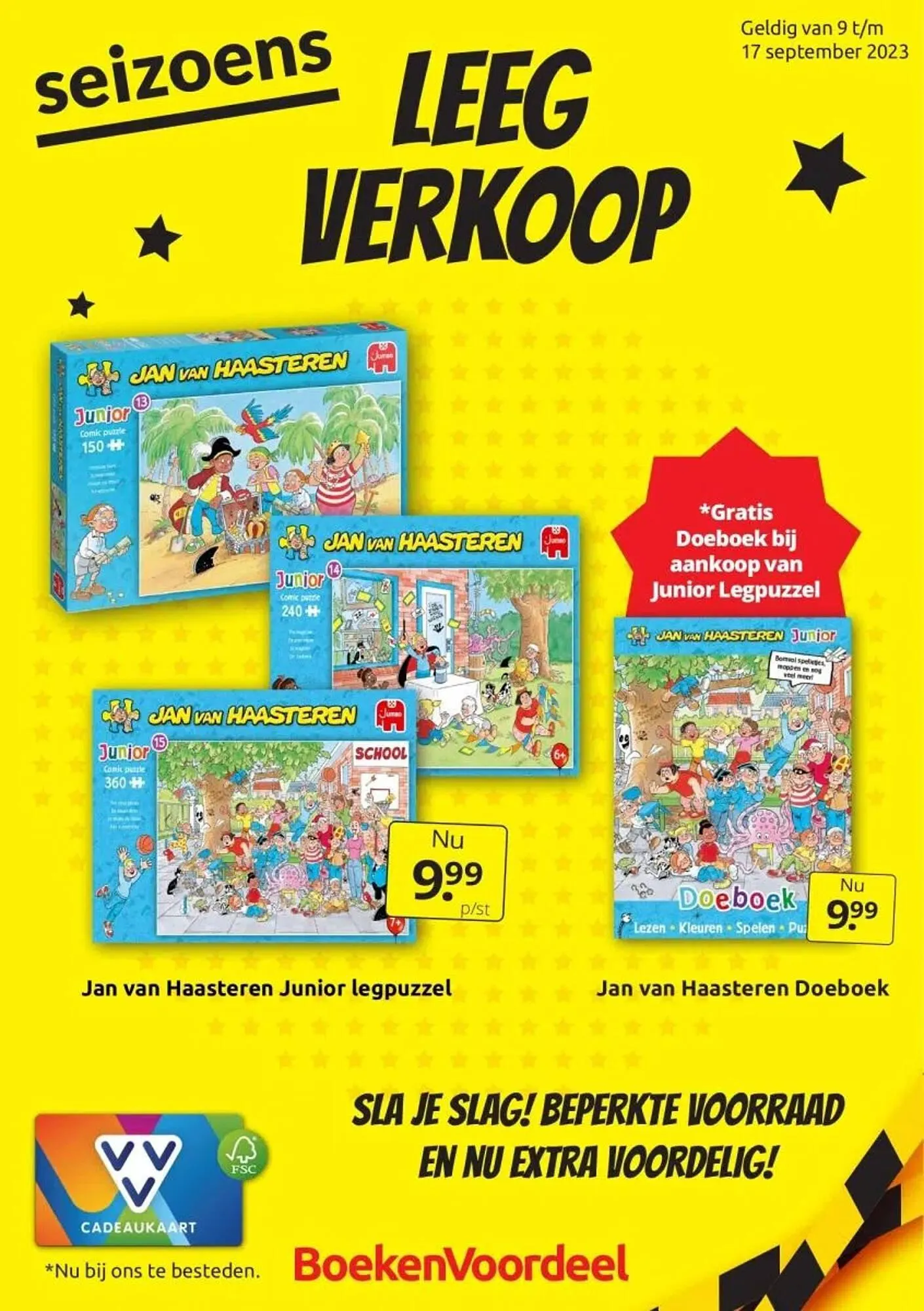 Boekenvoordeel folder van 9 september tot 17 september 2023 - Folder pagina 1