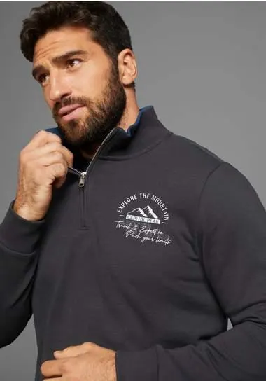 Man's World Sweatshirt met contrasterende kraag - nieuwe collectie