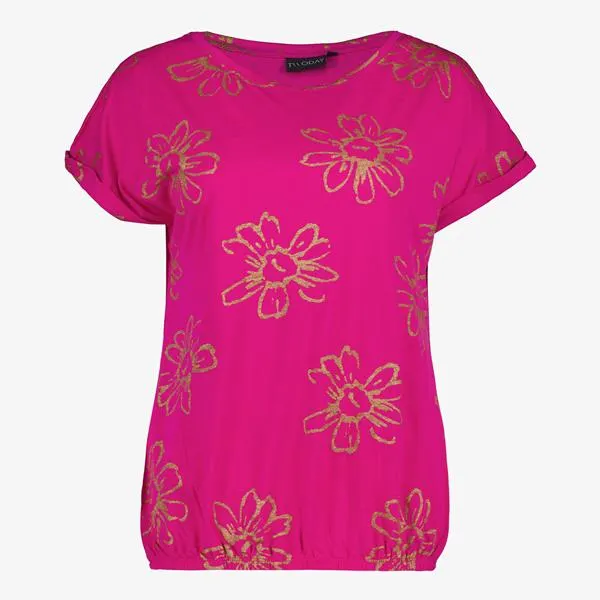 TwoDay dames T-shirt roze met print