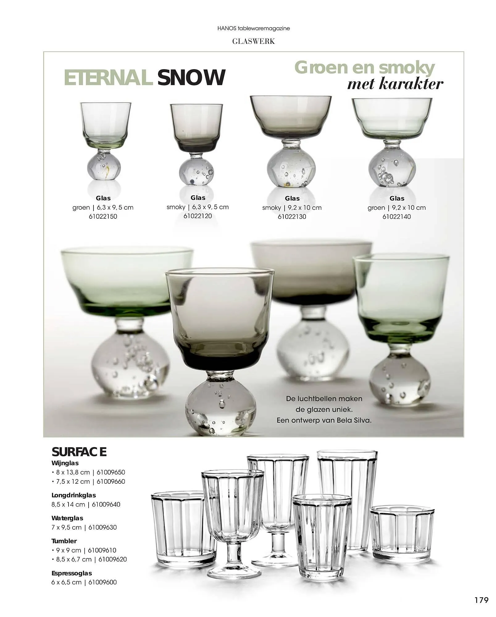 HANOS Tableware Magazine 2023-2024 van 1 januari tot 30 april 2024 - Folder pagina 179