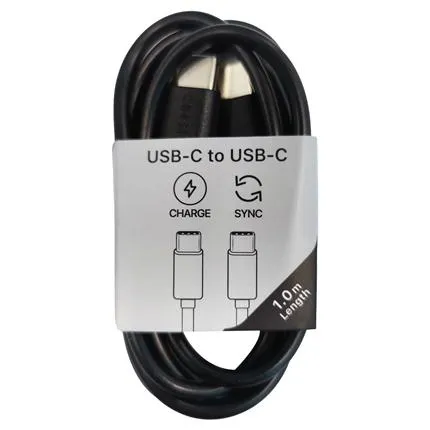 Musthavz laadkabel USB-C>USB-C 1 meter Zwart