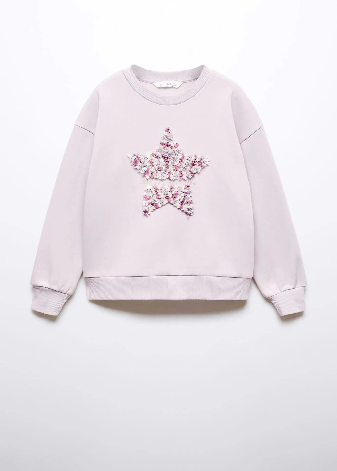 Sweatshirt met getextureerde print