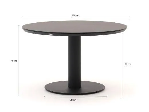 Intenso Busso/La Fonte ø 120cm dining tuinset 5-delig