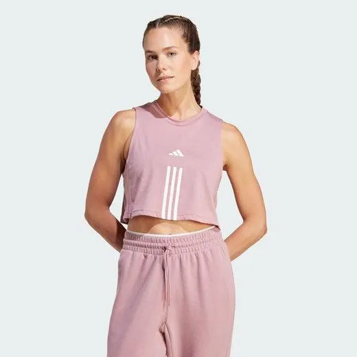adidas Train Essentials 3-Stripes Crop Tank