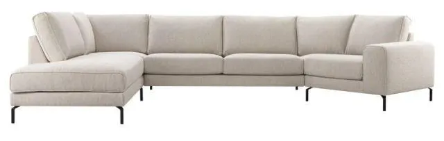 Hoekbank Linoza pocket/bonell/visco zitting beige